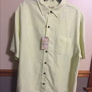 Caribbean Solid Jacquard Short-Sleeve Woven Shirt